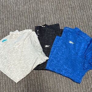 Reebok Tri-Color T-Shirt Set in Gray, Black, and Blue